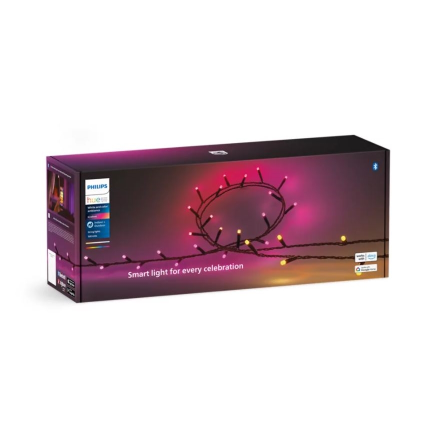 Philips - LED RGBW Zatemnitvena zunanja veriga HUE WHITE AND COLOR AMBIANCE 500xLED 44,4 m 2000-6500K IP54