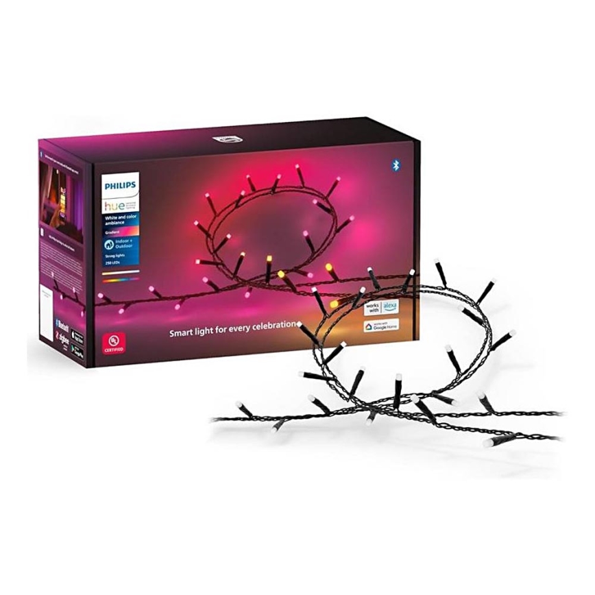 Philips - LED RGBW Zatemnitvena zunanja veriga HUE WHITE AND COLOR AMBIANCE 250xLED 24,4 m 2000-6500K IP54