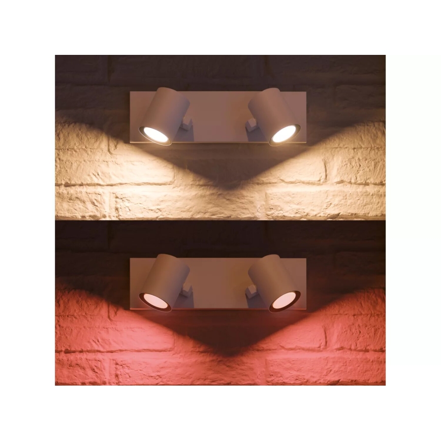 Philips - LED RGBW Zatemnitveni reflektor Hue ARGENTA 2xGU10/4,2W/230V 2000-6500K