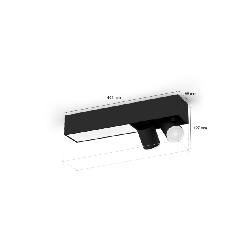 Philips - LED RGBW Zatemnitveni reflektor Hue CENTRIS 2xGU10/4,2W/230V + LED/11W 2000-6500K