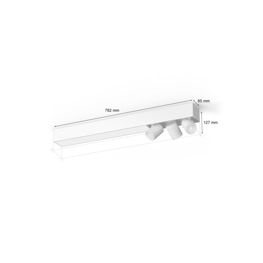 Philips - LED RGBW Zatemnitveni reflektor Hue CENTRIS 3xGU10/4,2W/230V + LED/11W 2000-6500K