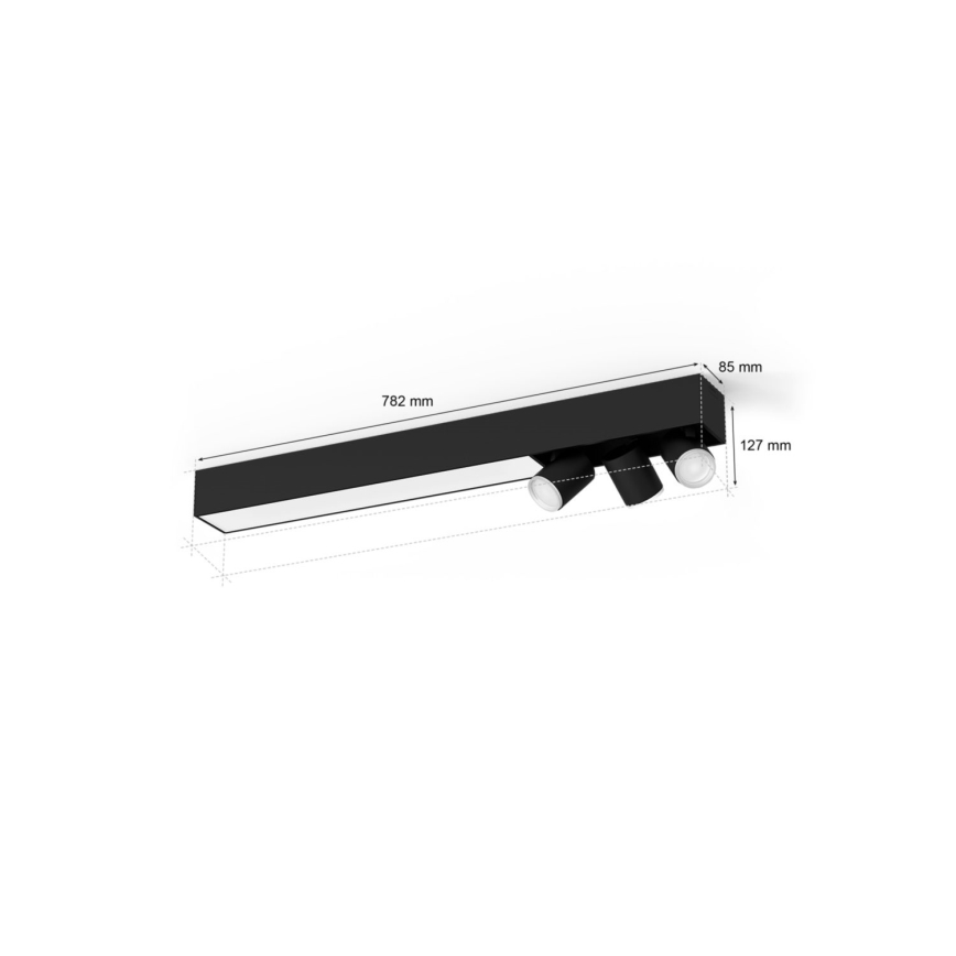 Philips - LED RGBW Zatemnitveni reflektor Hue CENTRIS 3xGU10/4,2W/230V + LED/11W 2000-6500K