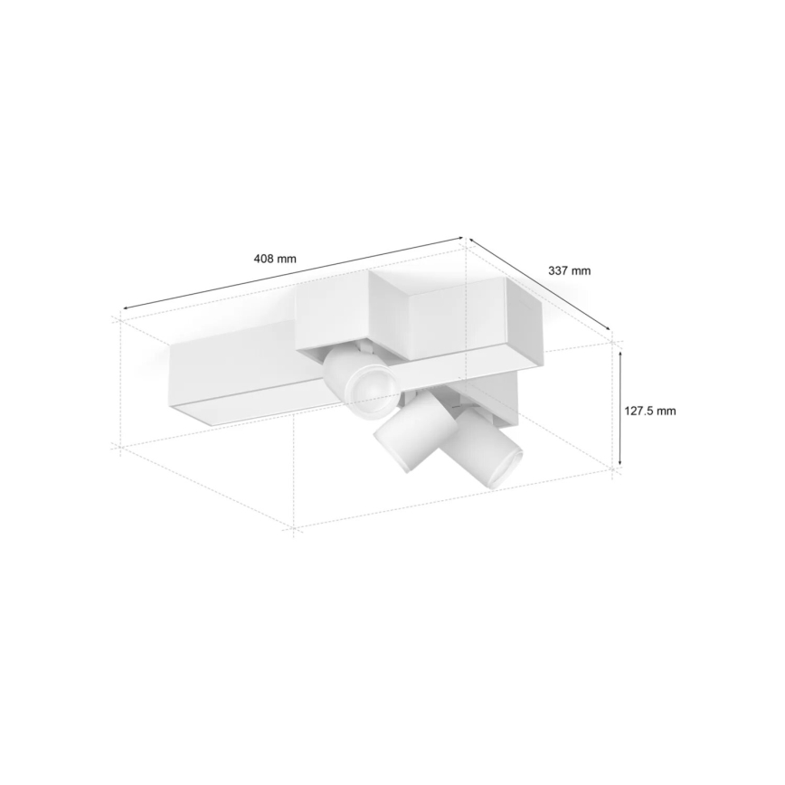 Philips - LED RGBW Zatemnitveni reflektor Hue CENTRIS 3xGU10/4,2W/230V + LED/11W 2000-6500K