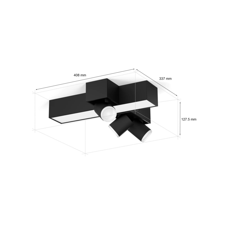 Philips - LED RGBW Zatemnitveni reflektor Hue CENTRIS 3xGU10/4,2W/230V + LED/11W 2000-6500K