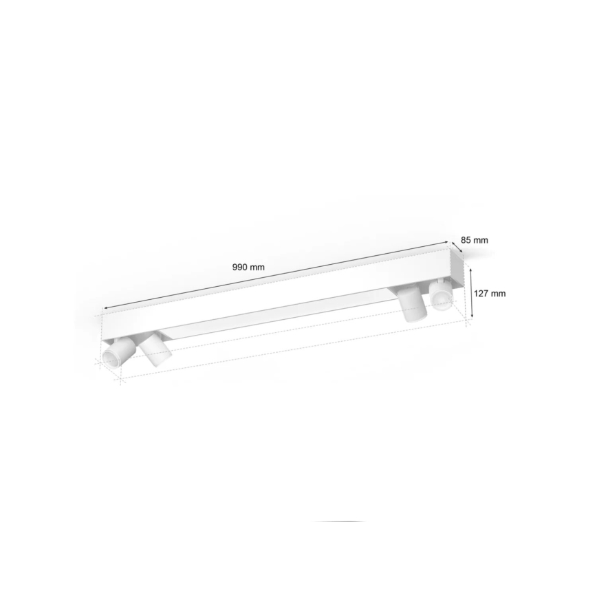 Philips - LED RGBW Zatemnitveni reflektor Hue CENTRIS 4xGU10/4,2W/230V + LED/11W 2000-6500K