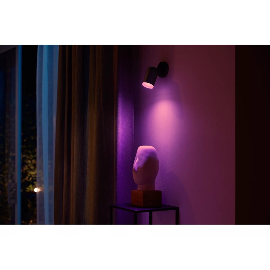 Philips - LED RGBW Zatemnitveni reflektor Hue FUGATO 1xGU10/4,2W/230V 2000-6500K črna