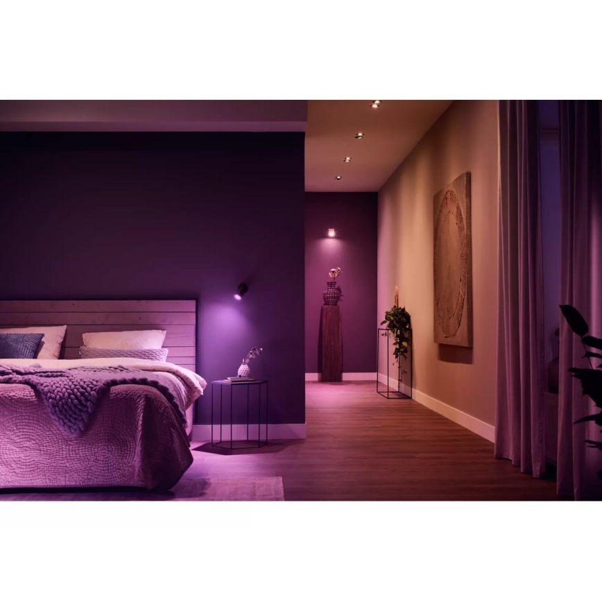 Philips - LED RGBW Zatemnitveni reflektor Hue FUGATO 1xGU10/4,2W/230V 2000-6500K črna