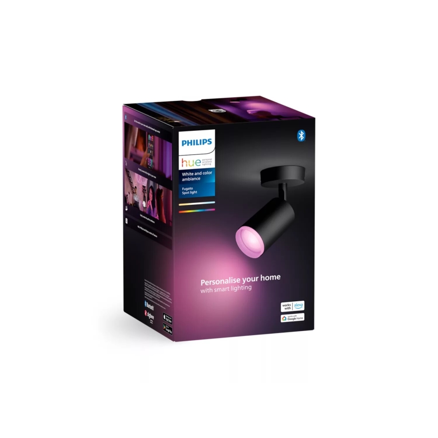 Philips - LED RGBW Zatemnitveni reflektor Hue FUGATO 1xGU10/4,2W/230V 2000-6500K črna