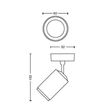 Philips - LED RGBW Zatemnitveni reflektor Hue FUGATO 1xGU10/4,2W/230V 2000-6500K črna