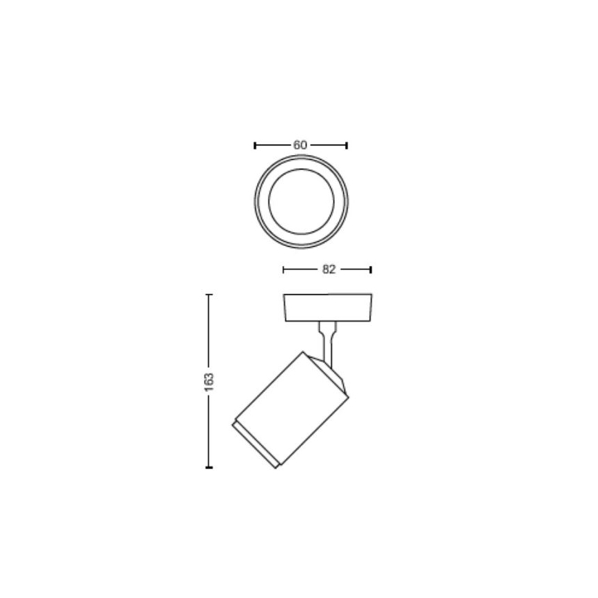 Philips - LED RGBW Zatemnitveni reflektor Hue FUGATO 1xGU10/4,2W/230V 2000-6500K črna