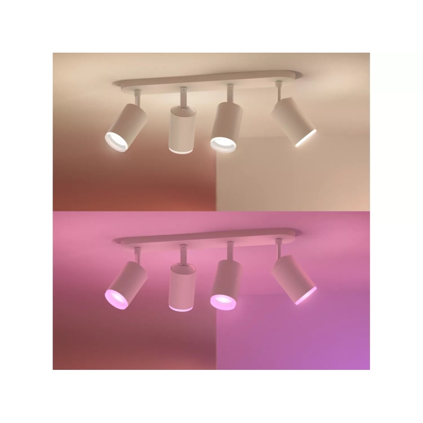 Philips - LED RGBW Zatemnitveni reflektor Hue FUGATO 4xGU10/4,2W/230V 2000-6500K bela