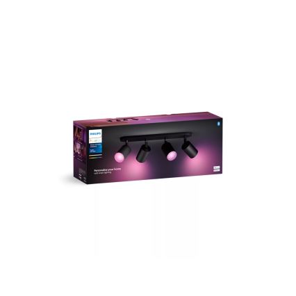 Philips - LED RGBW Zatemnitveni reflektor Hue FUGATO 4xGU10/4,2W/230V 2000-6500K črna
