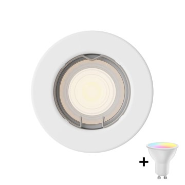 Philips - LED RGBW zatemnjevalna vgradna stropna svetilka PERIDOT 1xGU10/6,5W/230V bela + daljinski upravljalnik
