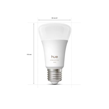 Philips - Zatemnitveni LED RGBW trak Hue FLUX 3m LED/12W/230V + 2x pametna žarnica WHITE AND COLOR AMBIANCE E27/8,1W/230V 1000-20000K