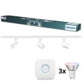 Philips - LED RGBW zatemnjevalno točkovno svetilo v tračnem sistemu EASYLINK HUE 3xGU10/4,7W/230V 2200-6500K 1m belo + Hue bridge
