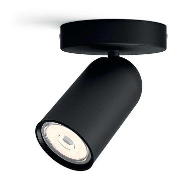 Philips - LED RGBW zatemnjiva točkovna svetilka PONGEE 1xGU10/4,8W/230V 3000K črna + daljinski upravljalnik