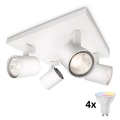 Philips - LED RGBW zatemnjiva točkovna svetilka RUNNER 4xGU10/6,5W/230V 2700-6500K bela