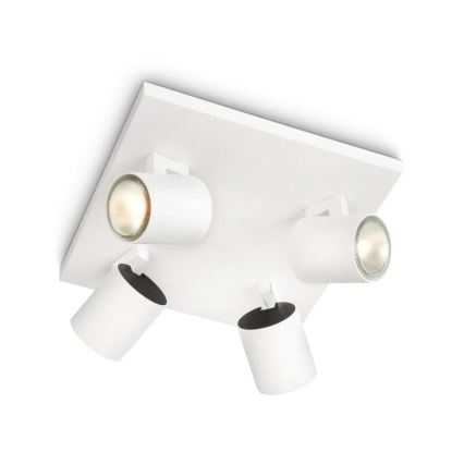 Philips - LED RGBW zatemnjiva točkovna svetilka RUNNER 4xGU10/6,5W/230V 2700-6500K bela