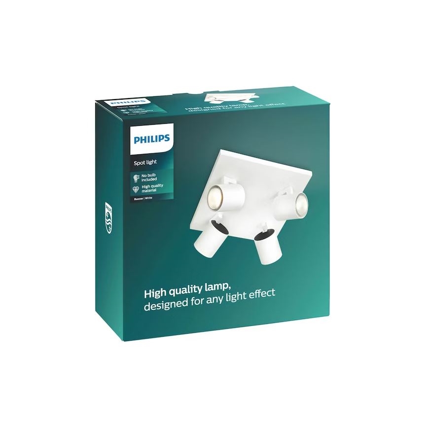 Philips - LED RGBW zatemnjiva točkovna svetilka RUNNER 4xGU10/6,5W/230V 2700-6500K bela