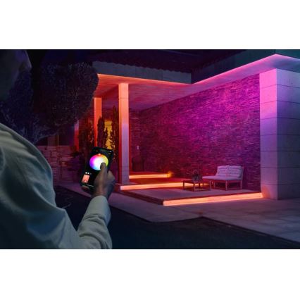 Philips - LED RGBW zatemljiv zunanji trak Hue FLUX 5m LED/30W/230V 2200-6500K IP67 + senzor gibanja