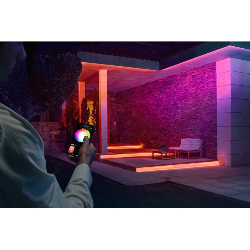 Philips - LED RGBW zatemljiv zunanji trak Hue FLUX 5m LED/30W/230V 2200-6500K IP67 + senzor gibanja