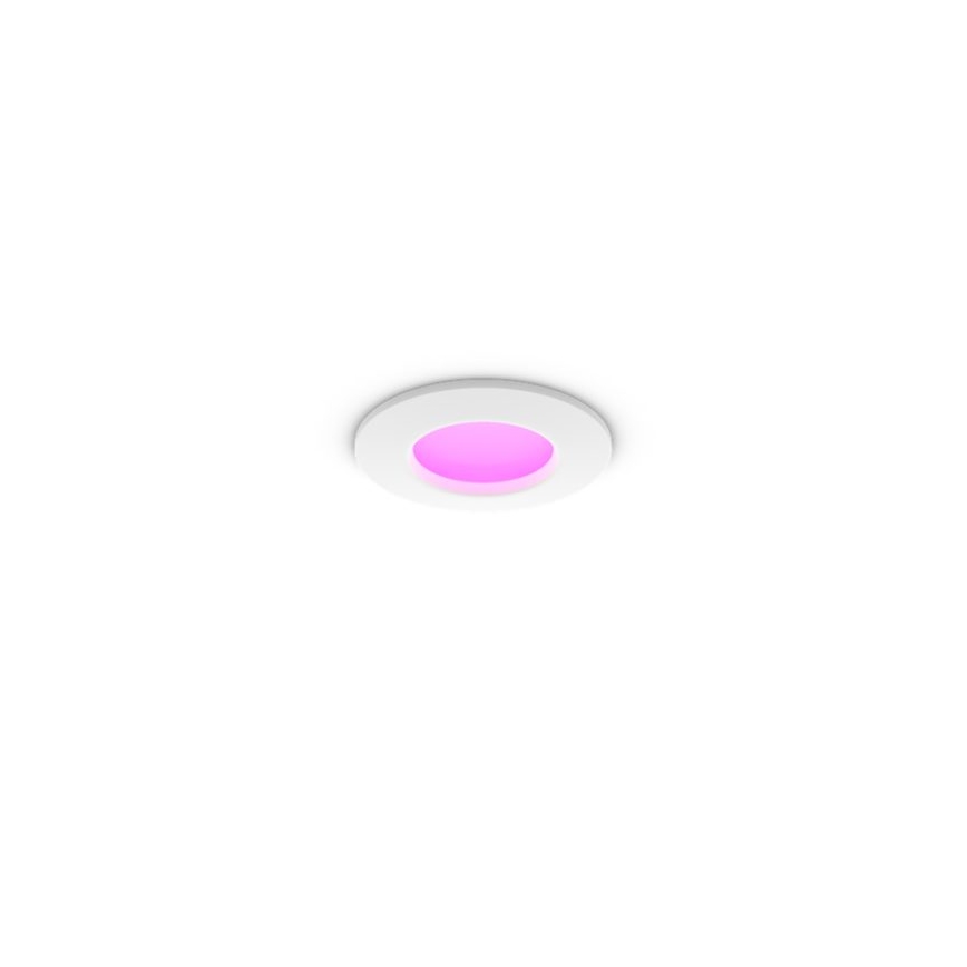 Philips - LED RGBW zatemnljivo stropno vgradno svetilo za kopalnico Hue SLIM LED/8,3W/230V 1000-20000K bela IP44
