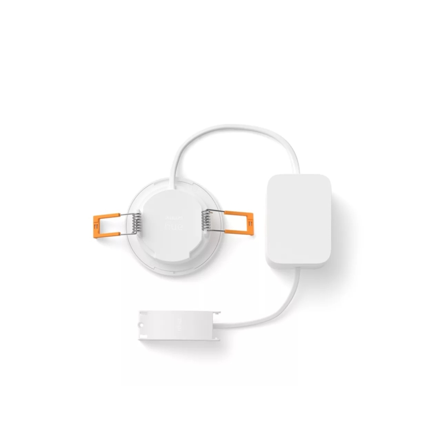 Philips - LED RGBW zatemnljivo stropno vgradno svetilo za kopalnico Hue SLIM LED/8,3W/230V 1000-20000K bela IP44