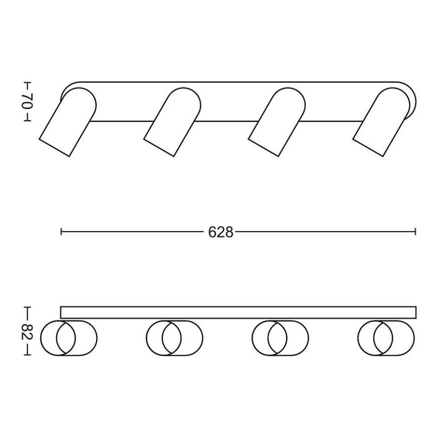 Philips - LED RGBW zatemnljivo točkovno svetilo PONGEE 4xGU10/4,9W/230V 2700-6500K bela
