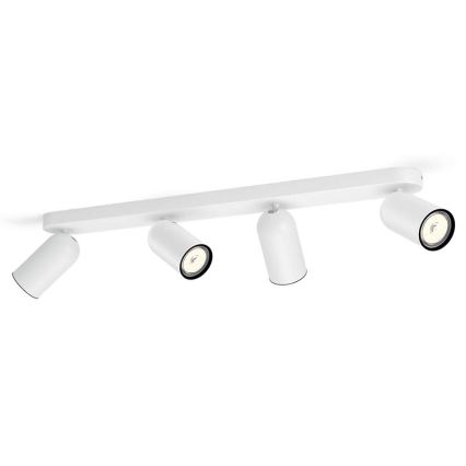 Philips - LED RGBW zatemnjiva točkovna svetilka PONGEE 4xGU10/4,8W/230V 3000K bela + daljinski upravljalnik