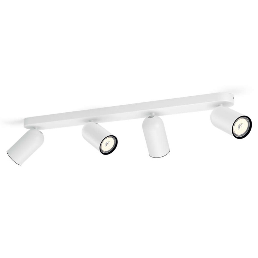 Philips - LED RGBW zatemnjiva točkovna svetilka PONGEE 4xGU10/4,8W/230V 3000K bela + daljinski upravljalnik