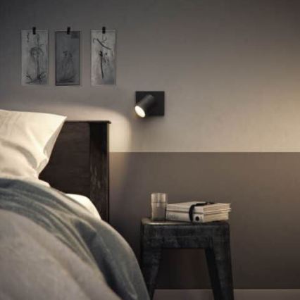 Philips - LED RGBW zatemnjivo točkovno svetilo RUNNER 1xGU10/6,5W/230V 2700-6500K črna