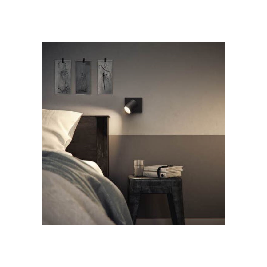 Philips - LED RGBW zatemnjivo točkovno svetilo RUNNER 1xGU10/6,5W/230V 2700-6500K črna
