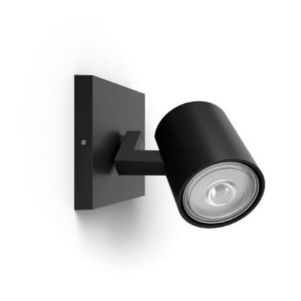 Philips - LED RGBW zatemnjivo točkovno svetilo RUNNER 1xGU10/6,5W/230V 2700-6500K črna