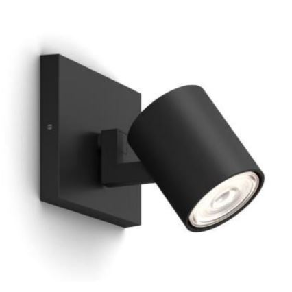 Philips - LED RGBW zatemnjivo točkovno svetilo RUNNER 1xGU10/6,5W/230V 2700-6500K črna