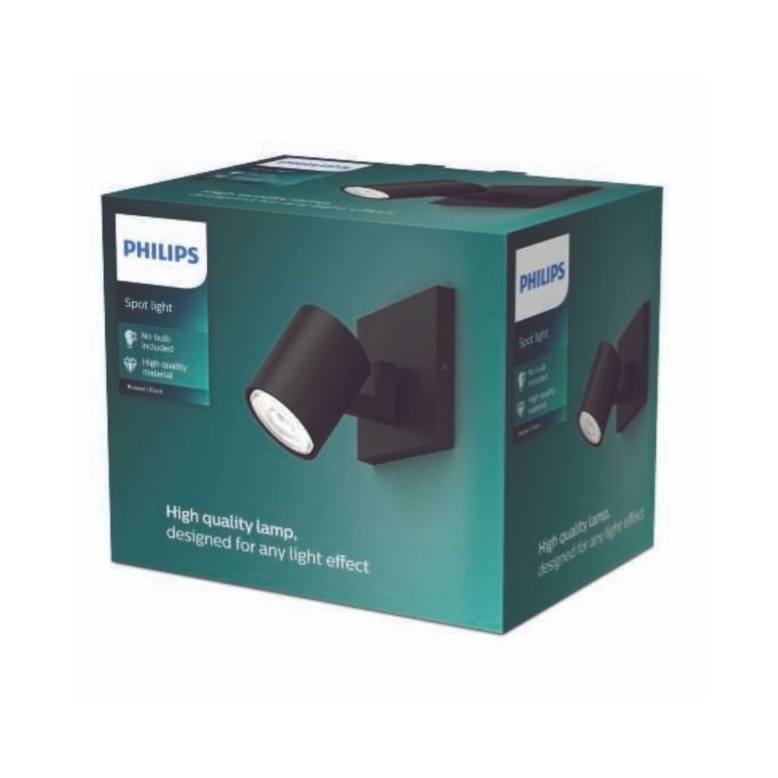 Philips - LED RGBW zatemnjivo točkovno svetilo RUNNER 1xGU10/6,5W/230V 2700-6500K črna