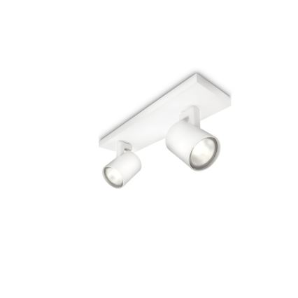 Philips - LED RGBW zatemnjivo točkovno svetilo RUNNER 2xGU10/6,5W/230V 2700-6500K bela