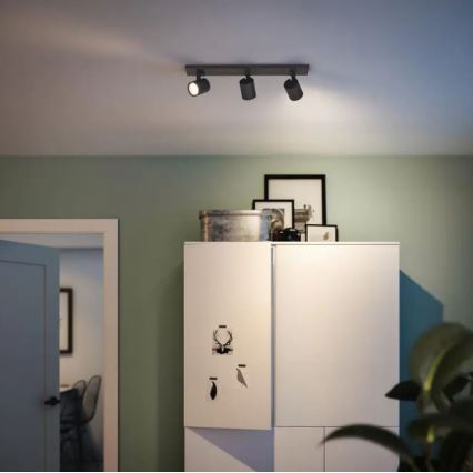 Philips - LED RGBW zatemnljivo točkovno svetilo RUNNER 3xGU10/6,5W/230V 2700-6500K črna