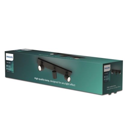 Philips - LED RGBW zatemnljivo točkovno svetilo RUNNER 3xGU10/6,5W/230V 2700-6500K črna