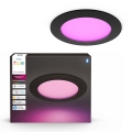 Philips - LED RGBW zatemnljivo vgradno kopalniško stropno svetilo Hue SLIM LED/12W/230V 1000-20000K črna IP44