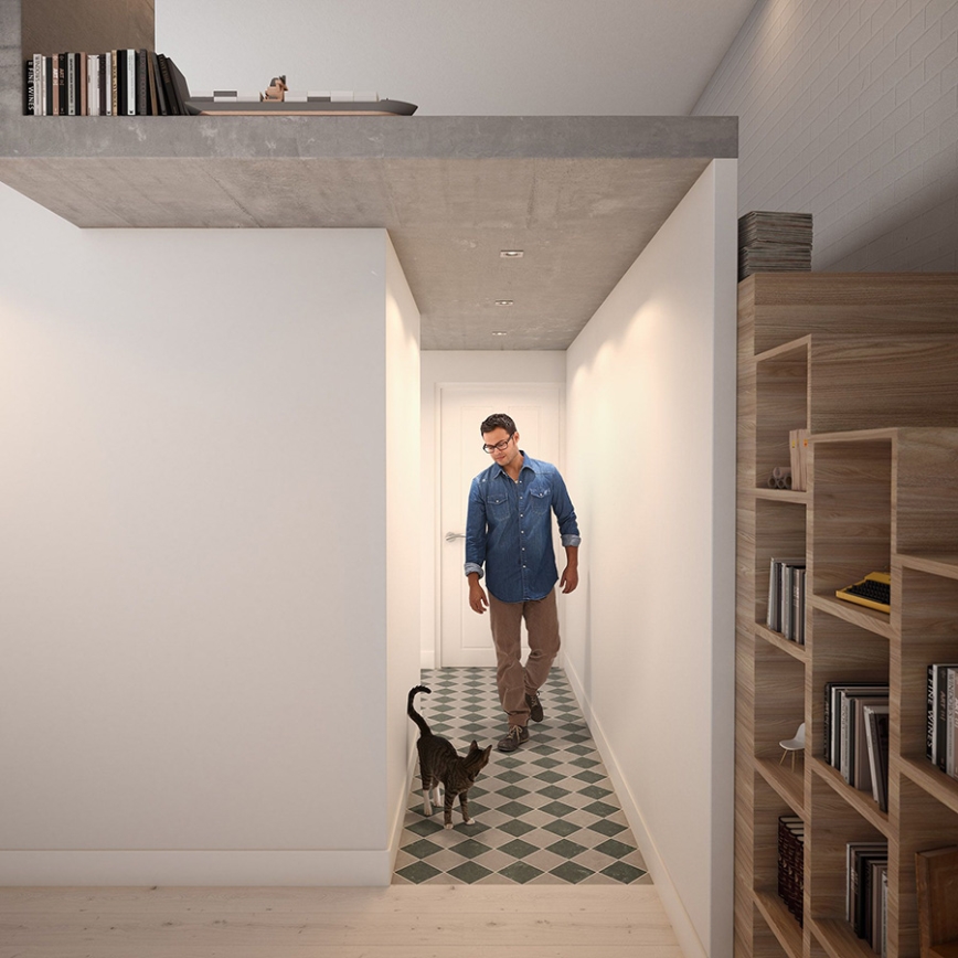 Philips - LED RGBW vgradna stropna svetilka DONEGAL 3xGU10/4,8W/230V + daljinski upravljalnik (s možnostjo zatemnitve)