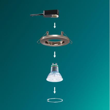 Philips - LED RGBW vgradna svetilka PERIDOT 1xGU10/6,5W/230V 2700-6500K, z možnostjo zatemnitve, srebrna