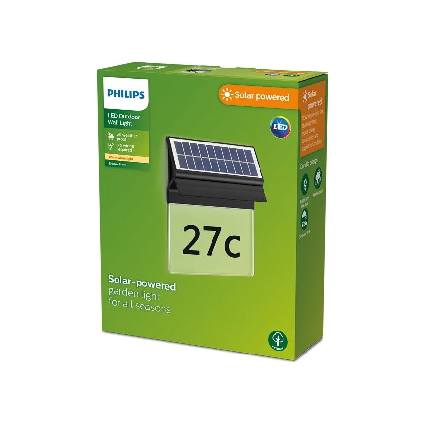 Philips - LED Solarna hišna številka ENKARA LED/0,2W/3,7V 1800 mAh IP44