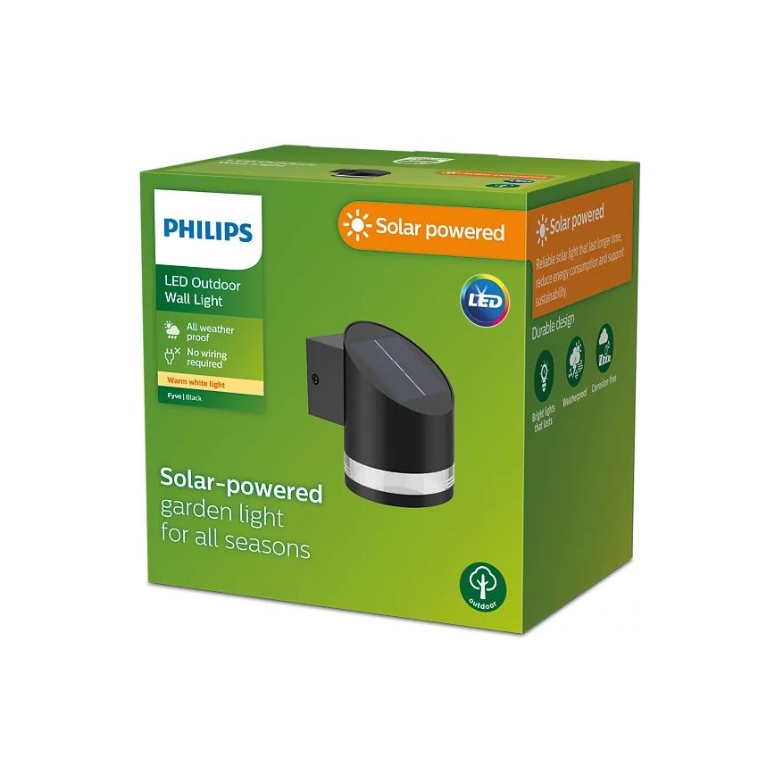 Philips - LED Solarna stenska svetilka FYCE LED/1,5W/3,7V 1200 mAh IP44