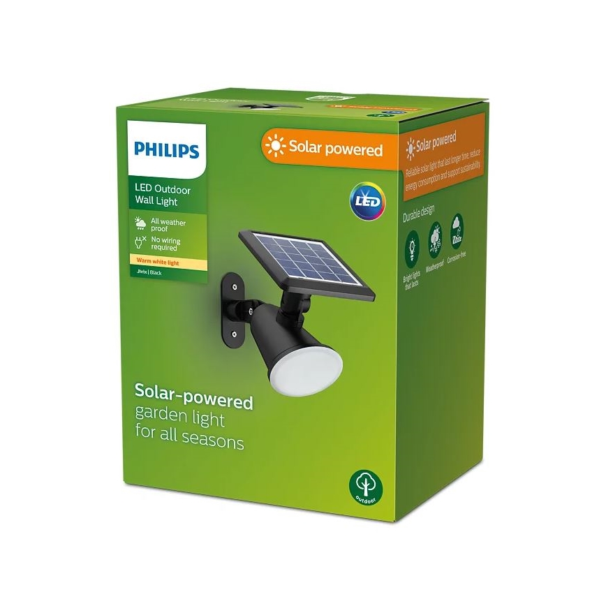 Philips - LED Solarna stenska svetilka JIVIX LED/1,4W/3,7V 1800 mAh IP44