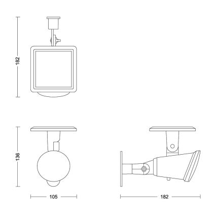 Philips - LED Solarna stenska svetilka JIVIX LED/1,4W/3,7V IP44