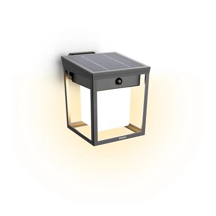 Philips - LED Solarna stenska svetilka s senzorjem BLAISE LED/1,5W/3,7V 2600 mAh 3000K IP44
