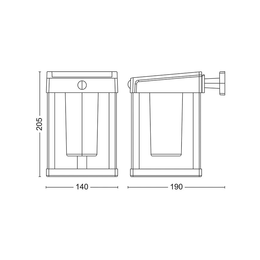 Philips - LED Solarna stenska svetilka s senzorjem gibanja in mraka CAMILL LED/1,4W/3,7V 2000 mAh IP44