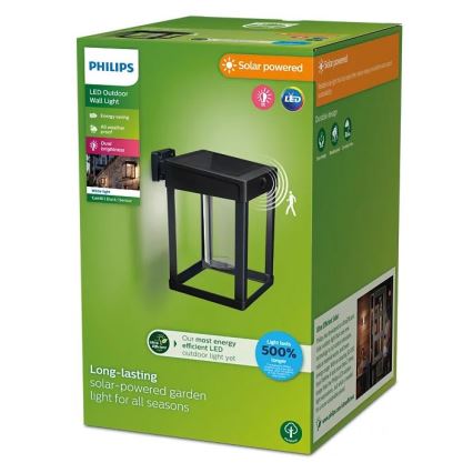 Philips - LED Solarna stenska svetilka s senzorjem gibanja in mraka CAMILL LED/1,4W/3,7V 2000 mAh IP44