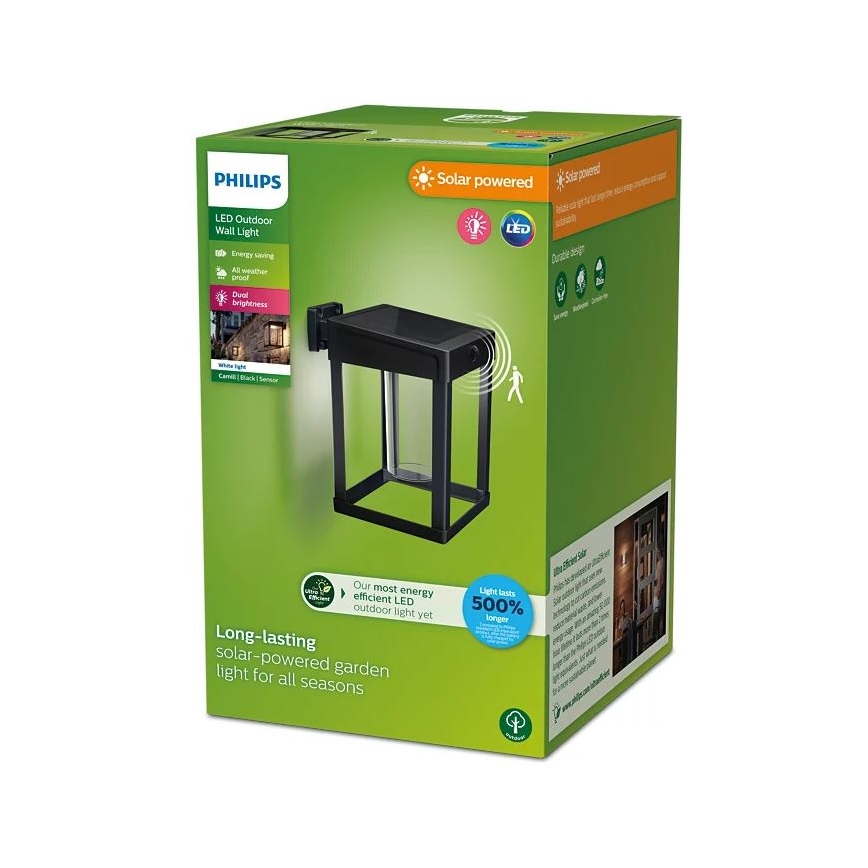 Philips - LED Solarna stenska svetilka s senzorjem CAMILL LED/1,4W/3,7V IP44