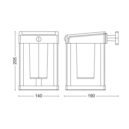 Philips - LED Solarna stenska svetilka s senzorjem gibanja in mraka CAMILL LED/1,4W/3,7V 2000 mAh IP44